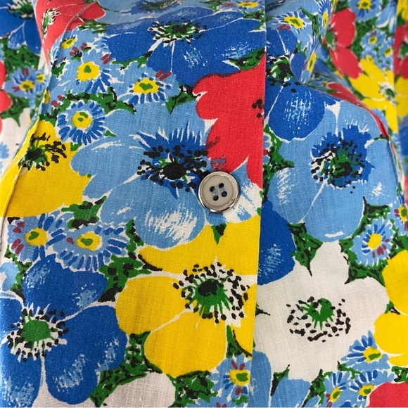 VTG 70s Peter Popovitch Floral skirt Size S 27” Waist Button A Line Tie Waist - Picture 5 of 12